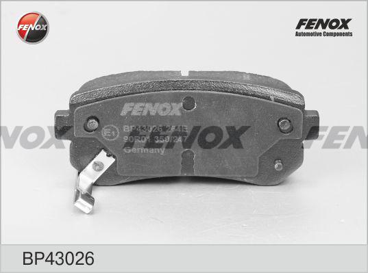 Fenox BP43026 - Тормозные колодки, дисковые, комплект autosila-amz.com