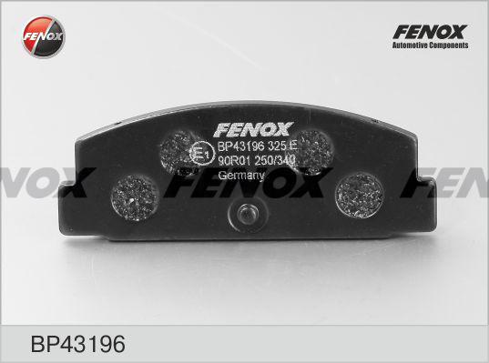 Fenox BP43196 - Тормозные колодки, дисковые, комплект autosila-amz.com