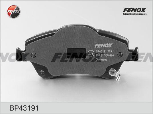 Fenox BP43191 - Тормозные колодки, дисковые, комплект autosila-amz.com