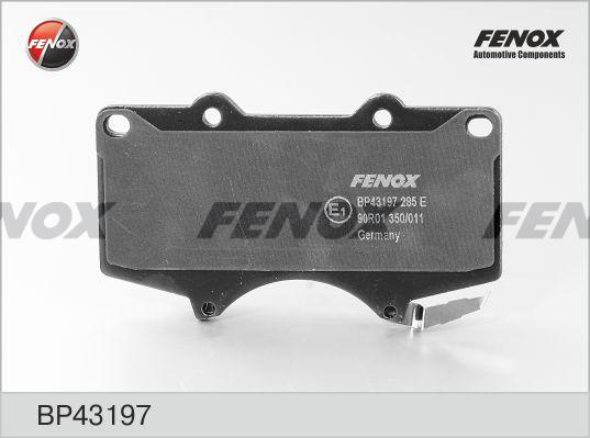 Fenox BP43197 - Тормозные колодки, дисковые, комплект autosila-amz.com