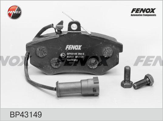 Fenox BP43149 - Тормозные колодки, дисковые, комплект autosila-amz.com