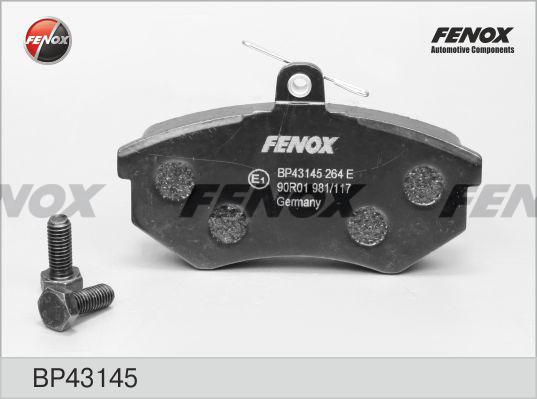 Fenox BP43145 - Тормозные колодки, дисковые, комплект autosila-amz.com