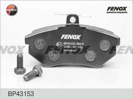 Fenox BP43153 - Тормозные колодки, дисковые, комплект autosila-amz.com