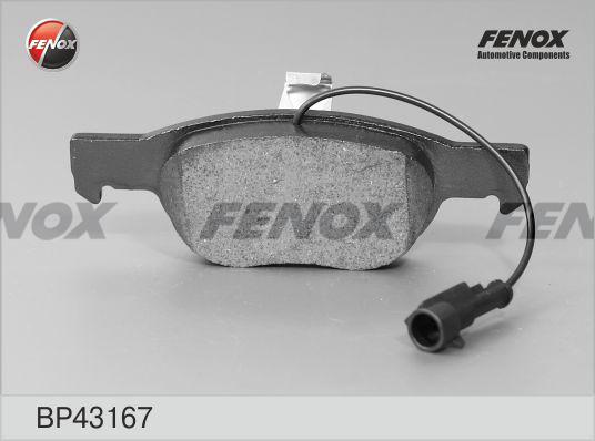Fenox BP43167 - Тормозные колодки, дисковые, комплект autosila-amz.com