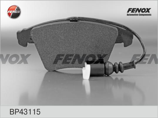 Fenox BP43115 - Тормозные колодки, дисковые, комплект autosila-amz.com