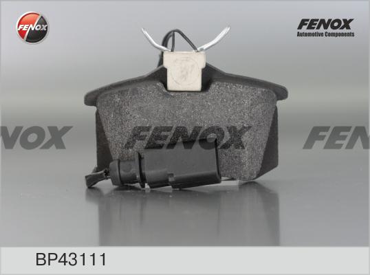 Fenox BP43111 - Тормозные колодки, дисковые, комплект autosila-amz.com