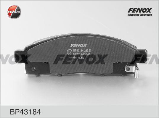Fenox BP43184 - Тормозные колодки, дисковые, комплект autosila-amz.com