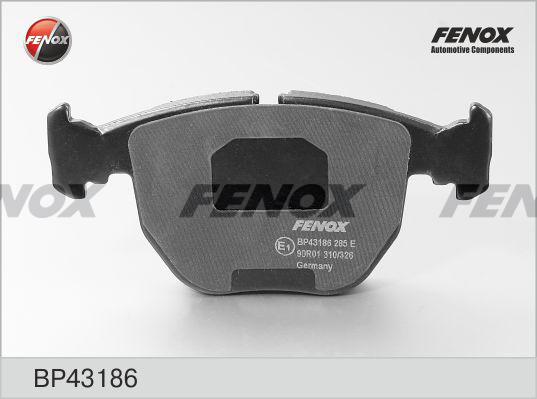 Fenox BP43186 - Тормозные колодки, дисковые, комплект autosila-amz.com