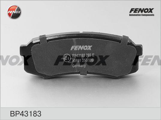 Fenox BP43183 - Тормозные колодки, дисковые, комплект autosila-amz.com
