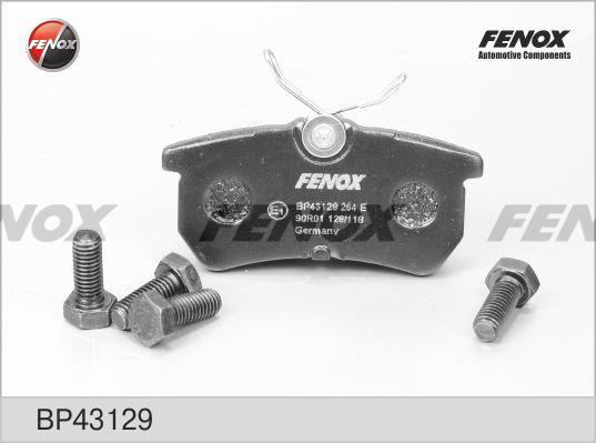 Fenox BP43129 - Тормозные колодки, дисковые, комплект autosila-amz.com