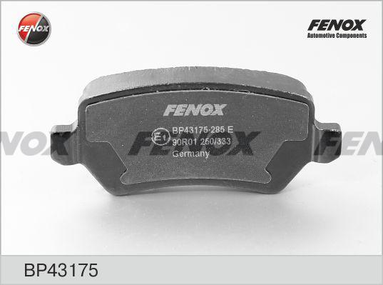 Fenox BP43175 - Тормозные колодки, дисковые, комплект autosila-amz.com