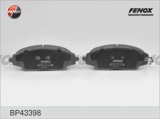 Fenox BP43398 - Тормозные колодки, дисковые, комплект autosila-amz.com