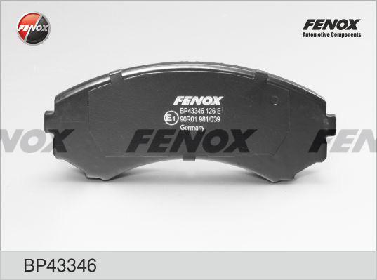 Fenox BP43346 - Тормозные колодки, дисковые, комплект autosila-amz.com