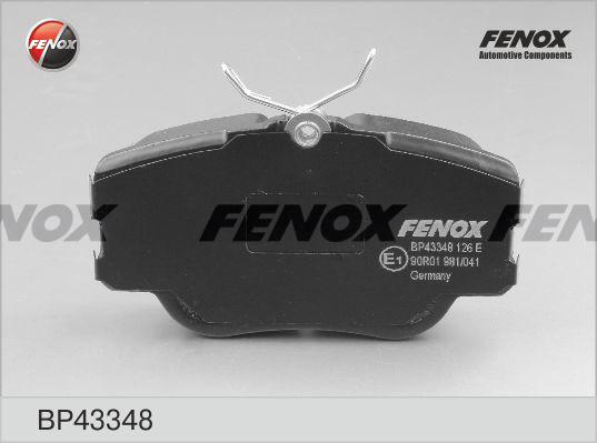 Fenox BP43348 - Тормозные колодки, дисковые, комплект autosila-amz.com