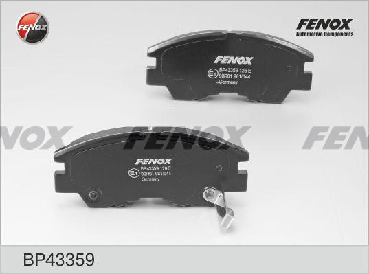 Fenox BP43359 - Тормозные колодки, дисковые, комплект autosila-amz.com