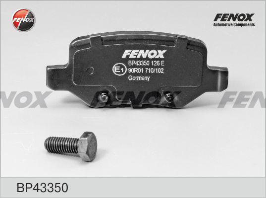 Fenox BP43350 - Тормозные колодки, дисковые, комплект autosila-amz.com