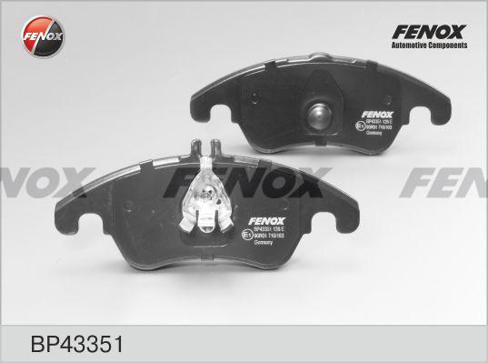 Fenox BP43351 - Тормозные колодки, дисковые, комплект autosila-amz.com