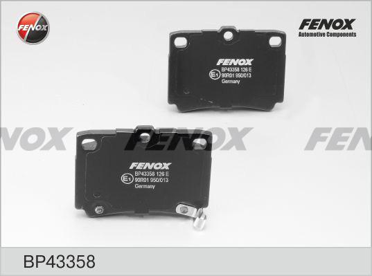 Fenox BP43358 - Тормозные колодки, дисковые, комплект autosila-amz.com