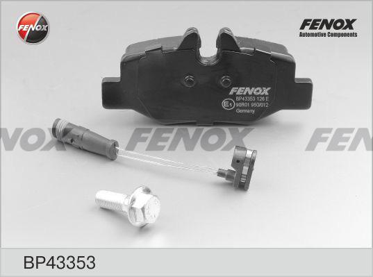 Fenox BP43353 - Тормозные колодки, дисковые, комплект autosila-amz.com