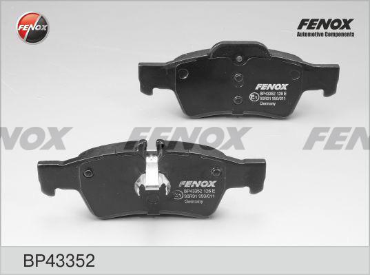 Fenox BP43352 - Тормозные колодки, дисковые, комплект autosila-amz.com