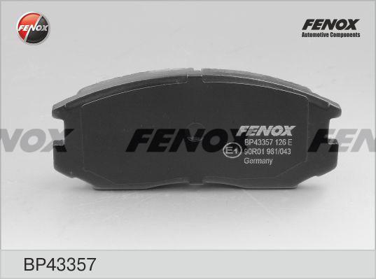 Fenox BP43357 - Тормозные колодки, дисковые, комплект autosila-amz.com