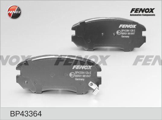 Fenox BP43364 - Тормозные колодки, дисковые, комплект autosila-amz.com