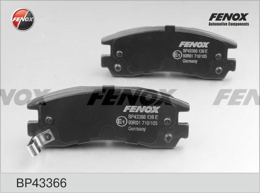 Fenox BP43366 - Колодки тормозные дисковые зад прав/лев autosila-amz.com