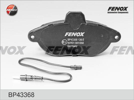 Fenox BP43368 - Тормозные колодки, дисковые, комплект autosila-amz.com