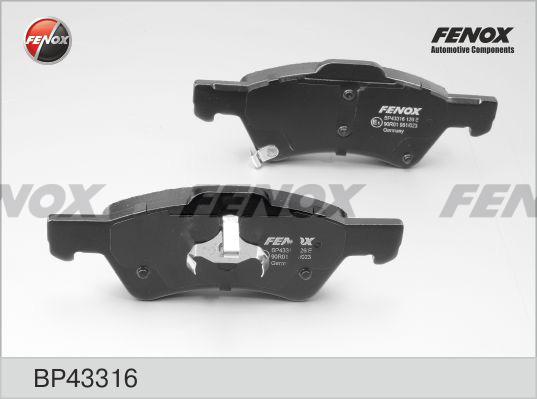 Fenox BP43316 - Тормозные колодки, дисковые, комплект autosila-amz.com