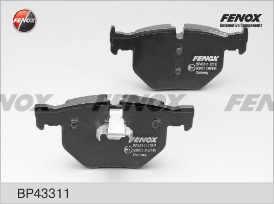 Fenox BP43311 - Тормозные колодки, дисковые, комплект autosila-amz.com