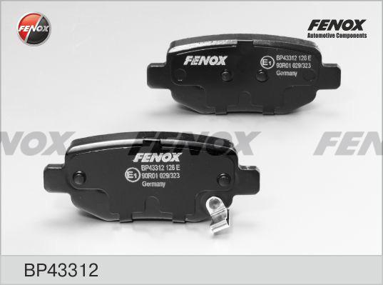 Fenox BP43312 - Тормозные колодки, дисковые, комплект autosila-amz.com