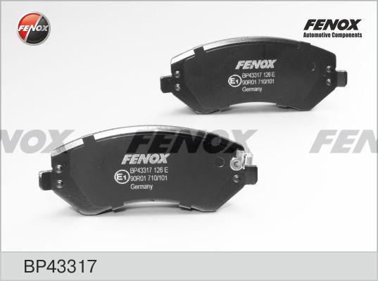 Fenox BP43317 - Тормозные колодки, дисковые, комплект autosila-amz.com