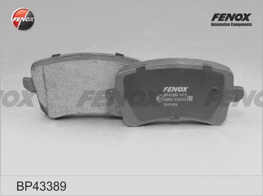 Fenox BP43389 - Тормозные колодки, дисковые, комплект autosila-amz.com