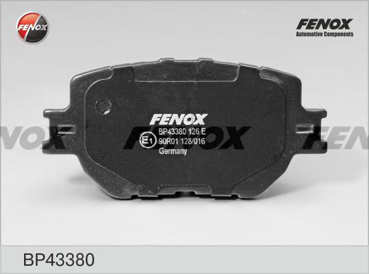 Fenox BP43380 - Тормозные колодки, дисковые, комплект autosila-amz.com