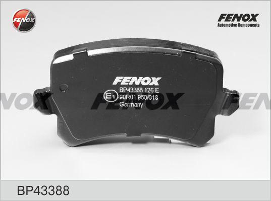 Fenox BP43388 - Тормозные колодки, дисковые, комплект autosila-amz.com