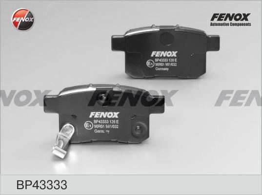 Fenox BP43333 - Тормозные колодки, дисковые, комплект autosila-amz.com