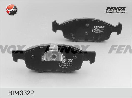 Fenox BP43322 - Тормозные колодки, дисковые, комплект autosila-amz.com