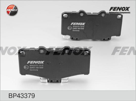 Fenox BP43379 - Тормозные колодки, дисковые, комплект autosila-amz.com