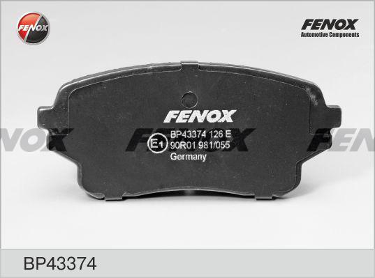 Fenox BP43374 - Тормозные колодки, дисковые, комплект autosila-amz.com
