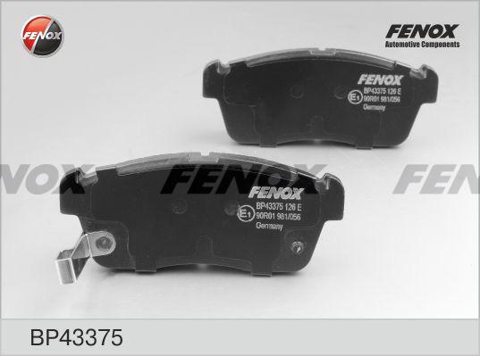 Fenox BP43375 - Тормозные колодки, дисковые, комплект autosila-amz.com