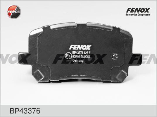 Fenox BP43376 - Тормозные колодки, дисковые, комплект autosila-amz.com