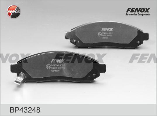 Fenox BP43248 - Тормозные колодки, дисковые, комплект autosila-amz.com