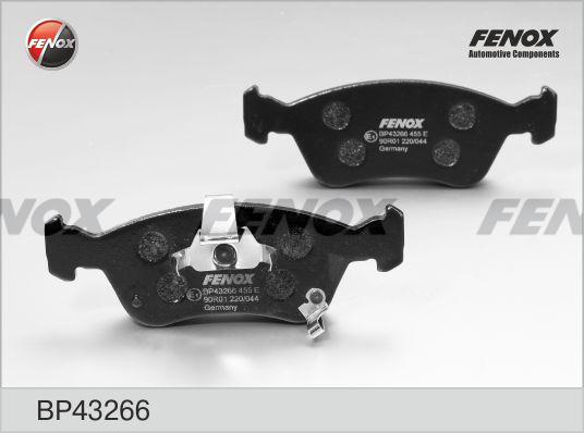 Fenox BP43266 - BP43266 колодки дисковые передние!\ Toyota Avensis 1.6i-2.0i 16V/2.0TD 97-00 autosila-amz.com