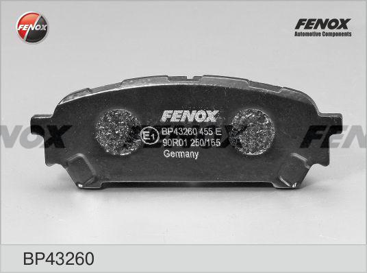 Fenox BP43260 - Тормозные колодки, дисковые, комплект autosila-amz.com