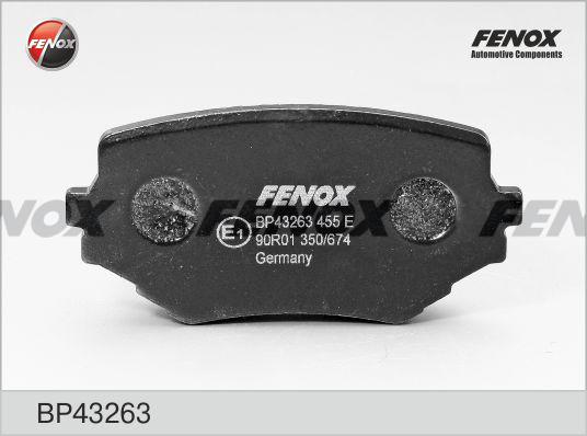 Fenox BP43263 - Тормозные колодки, дисковые, комплект autosila-amz.com