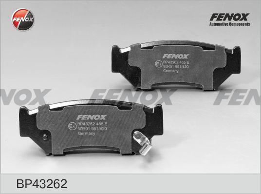 Fenox BP43262 - Тормозные колодки, дисковые, комплект autosila-amz.com