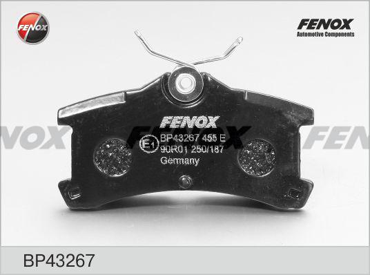 Fenox BP43267 - Тормозные колодки, дисковые, комплект autosila-amz.com