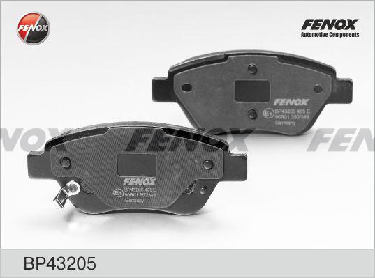 Fenox BP43205 - Тормозные колодки, дисковые, комплект autosila-amz.com