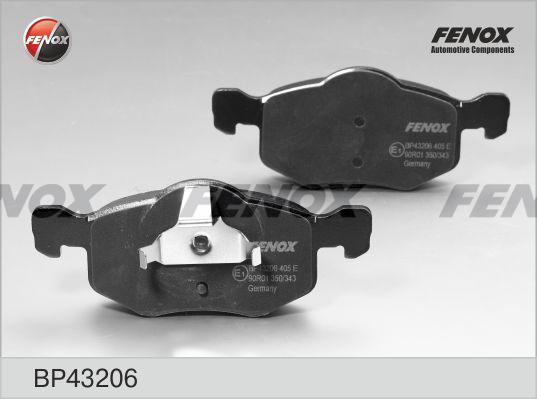 Fenox BP43206 - Тормозные колодки, дисковые, комплект autosila-amz.com