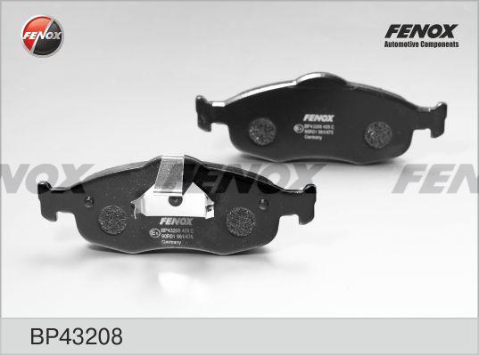 Fenox BP43208 - Тормозные колодки, дисковые, комплект autosila-amz.com